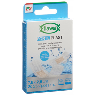 Flawa Forte Plast 2,5x7,6cm trasparente 20 pezzi