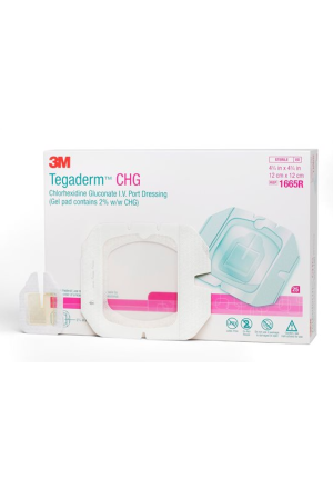 3M TEGADERM CHG Medicazione portuale 12x12cm 25 pezzi