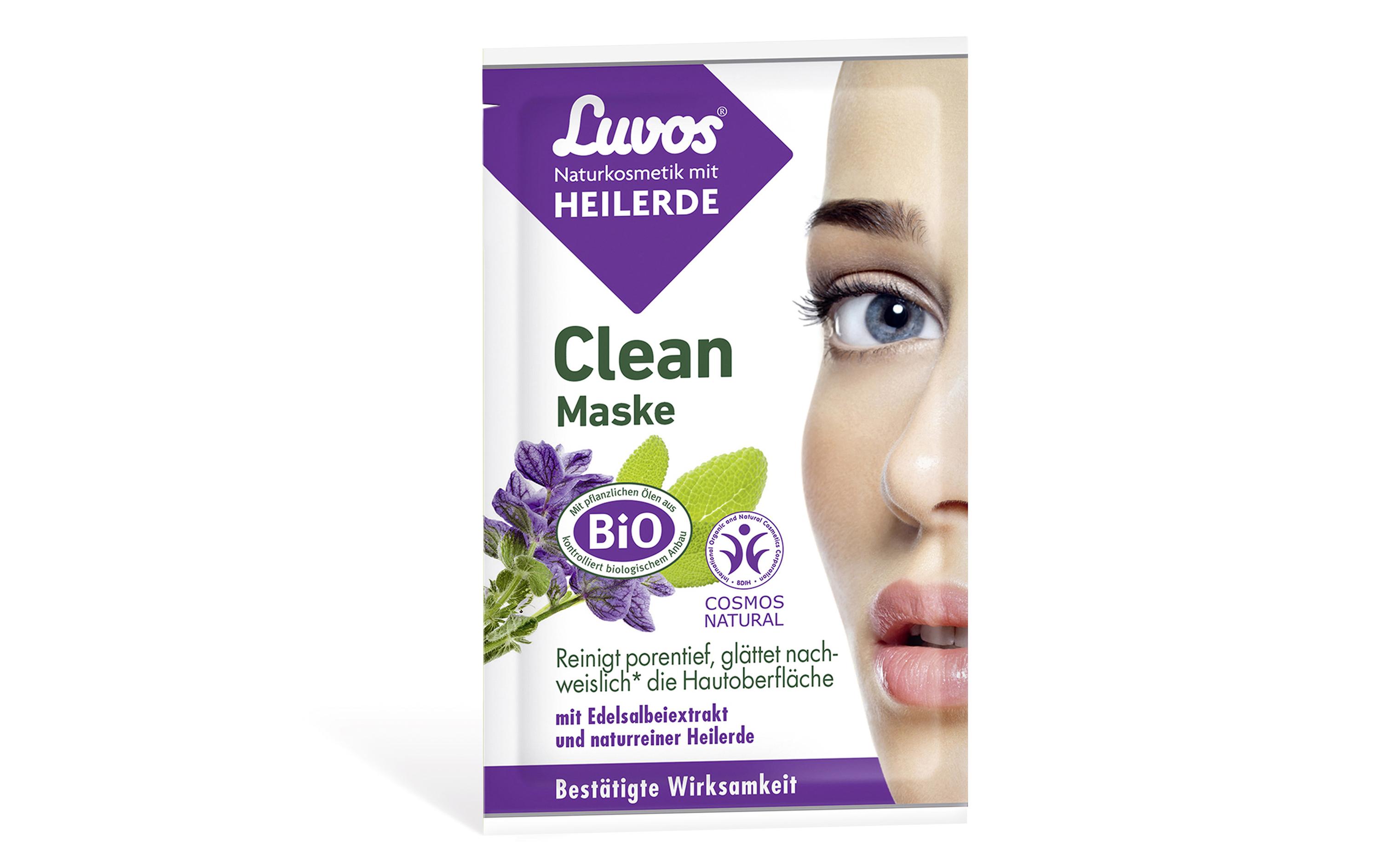 Luvos® Clean Mask cosmetici naturali con argilla curativa 2 x 7,5ml