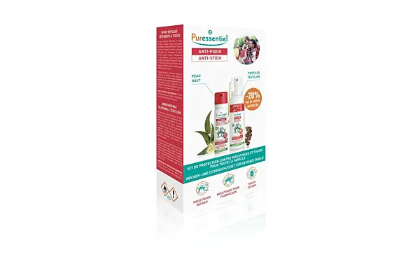 Puressentiel tick box spray tessile 150ml + spray repellente 75ml