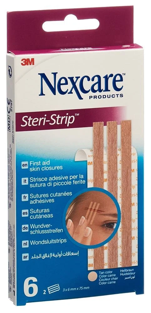 3M NEXCARE Steri Strip 6x75mm beige 6 pezzi