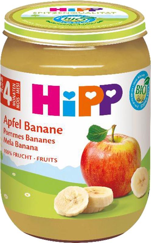 HIPP vasetto di banana e pesca bio 190g