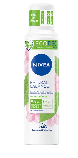 Nivea Female Ecodeo Natural Balance Tè verde Aeros Spr 125ml