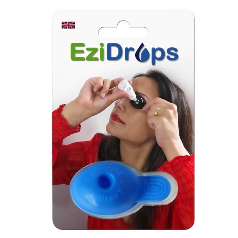 Applicatore di gocce oculari Ezidrops blu