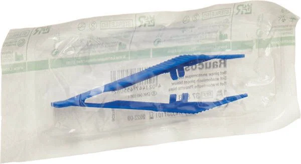 Pinzette anatomiche blu sterili Raucoset
