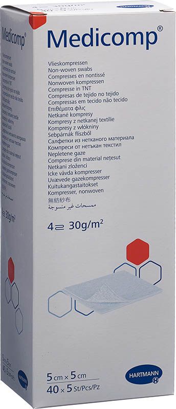 Medicomp Bl 4 pieghe S30 5x5cm sterile 40 x 5 pezzi