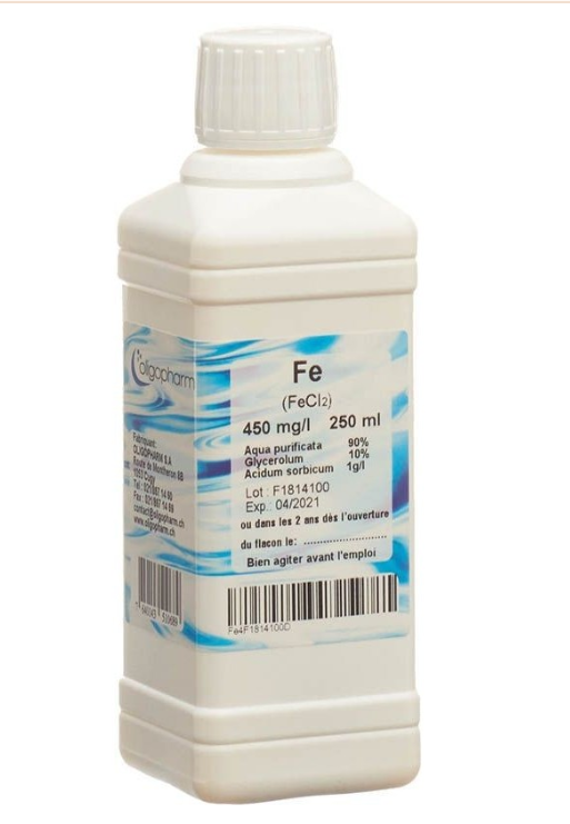 OLIGOPHARM solvente per ferro 450 mg/l 250ml