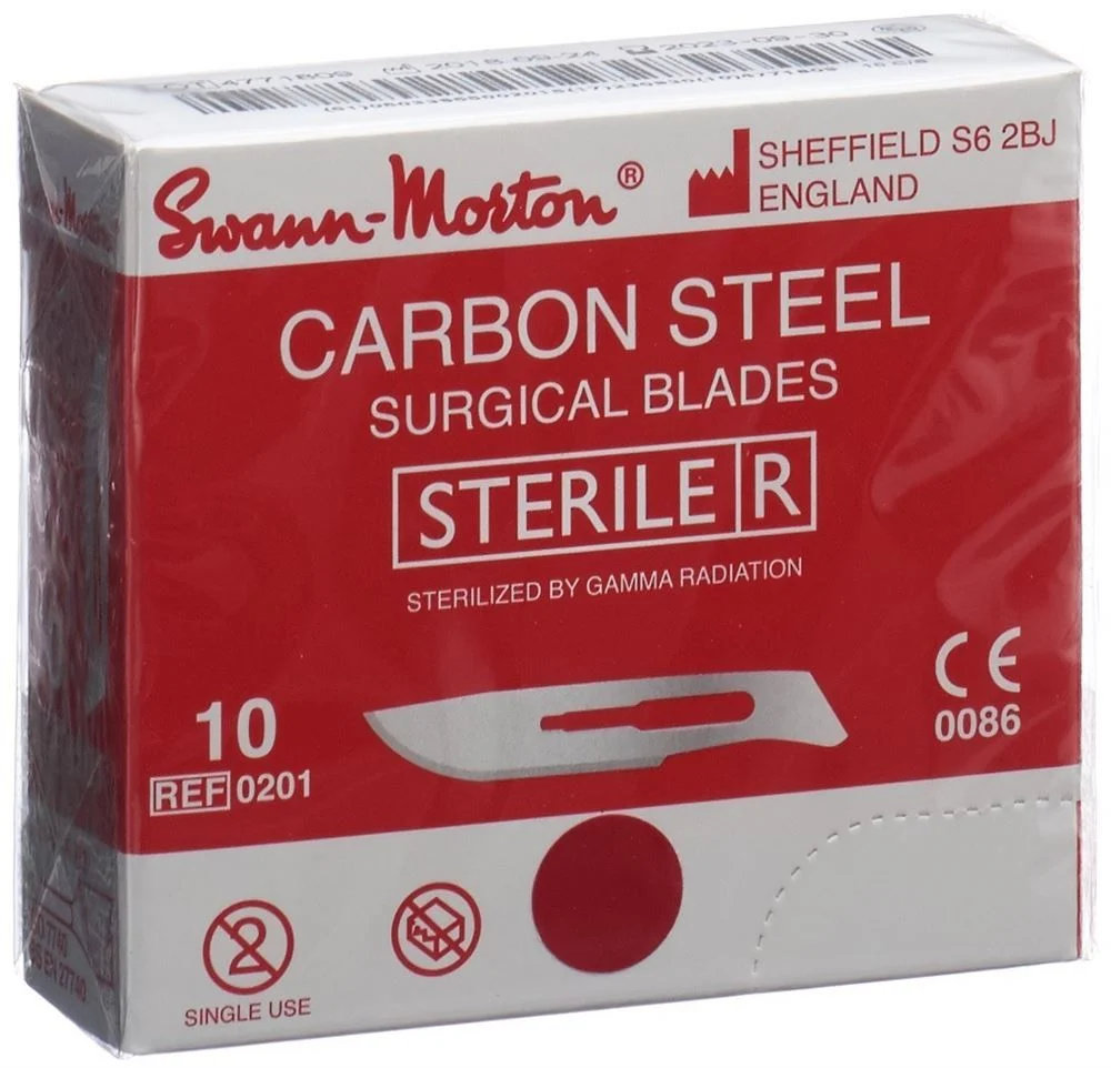 Lama per bisturi SWANN-MORTON Fig.10 sterile 100 pezzi
