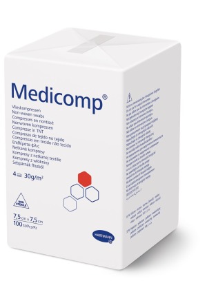 Medicomp 4 pieghe S30 7,5x7,5cm non sterile Btl 100 pezzi