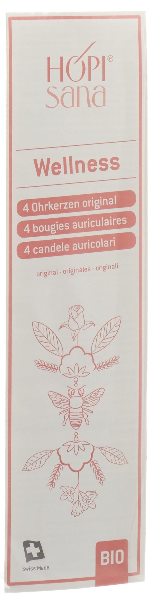 Candele per orecchie Hopisana rosa Wellness 4 pezzi