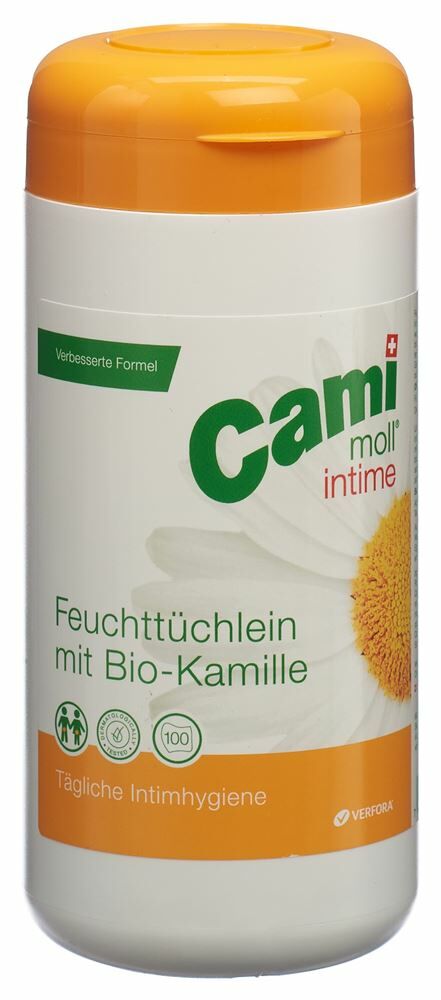 CAMI MOLL salviettine intime umidificate, nuova formula, confezione da 100 pezzi