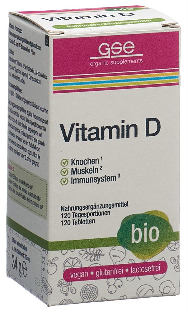 GSE Vitamina D Compresse Compatte Vetro Biologico 120 pezzi