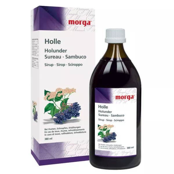 Bottiglia di sciroppo di sambuco Morga 380ml
