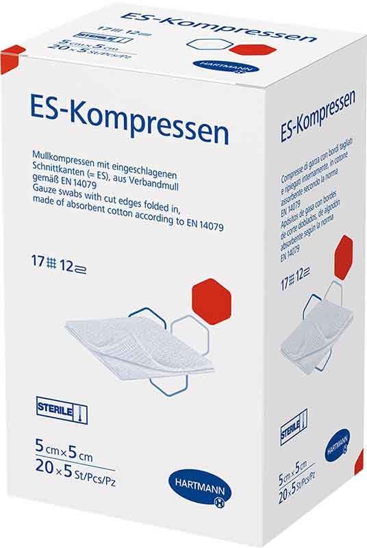 HARTMANN ES Compress T17 5x5cm 12f pezzi 25 x 2 pezzi