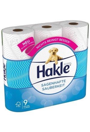 Hakle carta igienica Sagenhafte Sauberkeit bianca FSC 9 pezzi