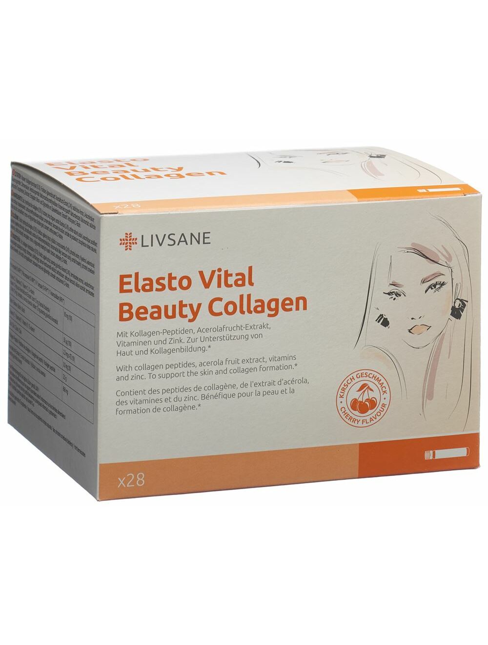 Livsane Elasto Fiale di collagene di bellezza vitale, 28 pezzi