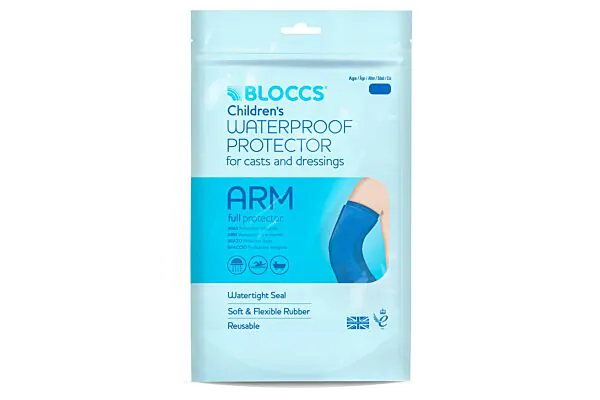 BLOCCS Protezione impermeabile per il braccio da bagno e doccia 20-33/66 cm, XL bambino 