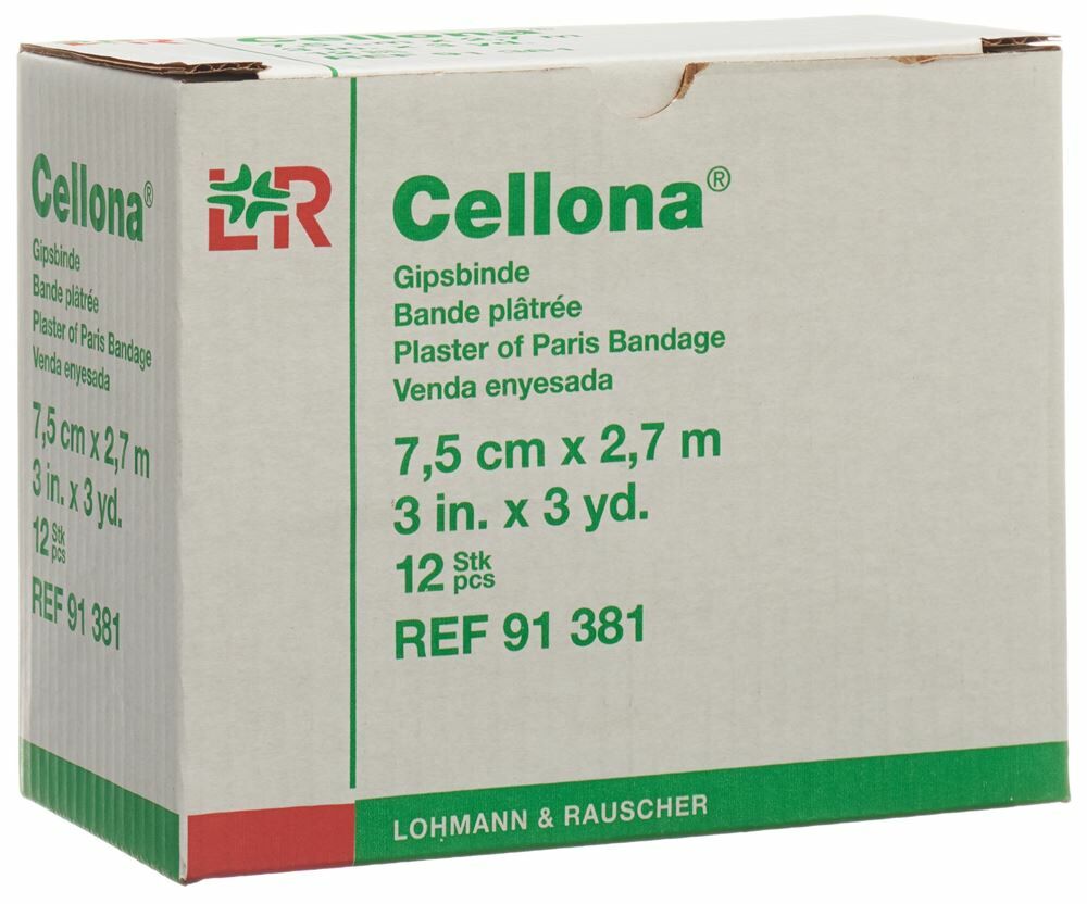 Bende di gesso Cellona 2,75mx7,5cm crema fine 12 pezzi