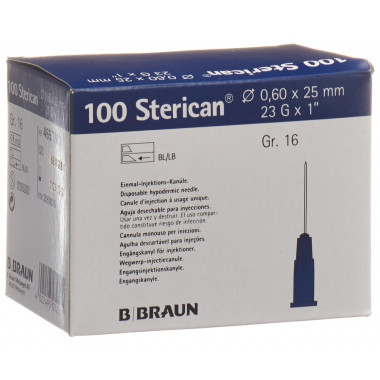 Cannula Sterican G23 0,6x25mm 1 lunga blu 100 pezzi
