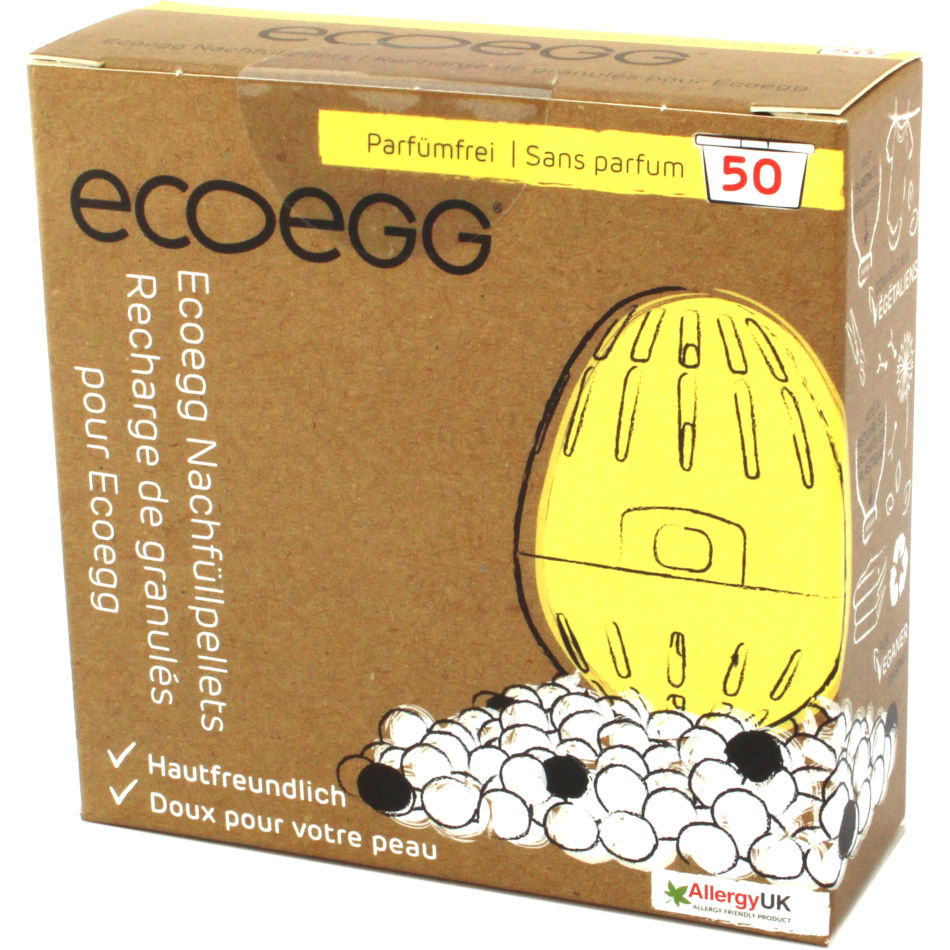 Pellet di ricarica per uova EcoEgg wash senza profumo per 50 carichi di bucato