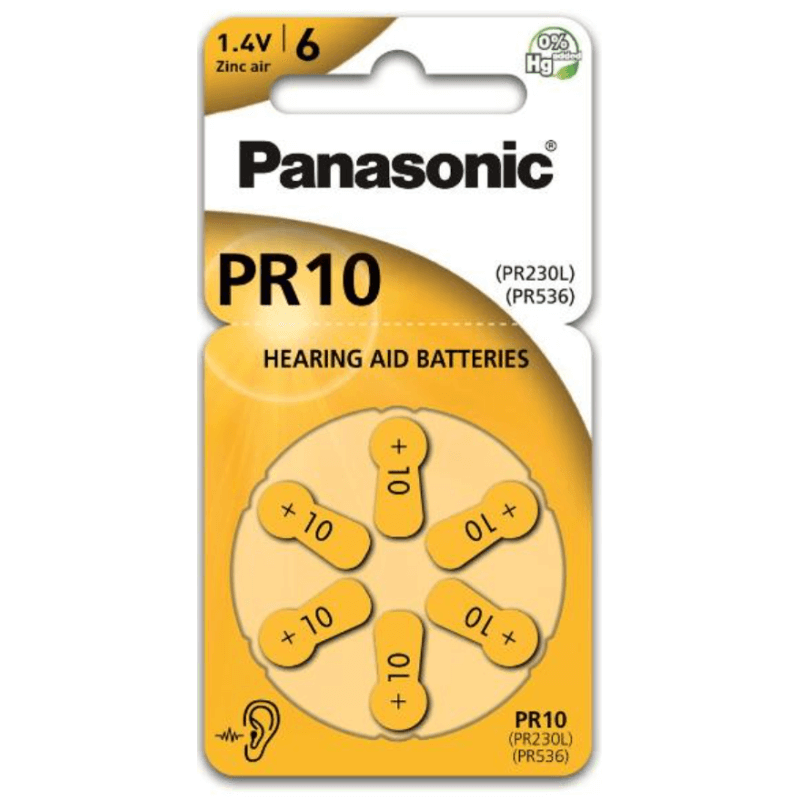 Batterie per apparecchi acustici Panasonic 10 6 pezzi