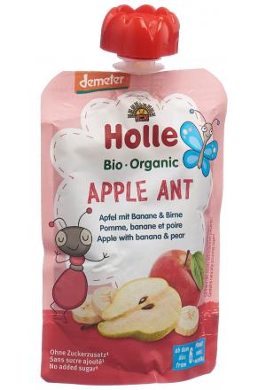 Holle Apple Ant - Pouchy Mela e banana con pera 100g