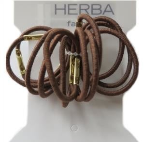 Fascette per capelli Herba 3cm marrone 12 pezzi