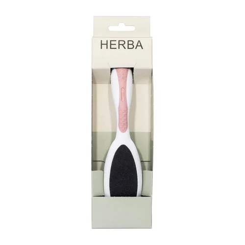 Lima per piedi doppia Herba, grossolana, fine, softtouch, rosa