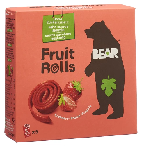 BEAR Rotoli di frutta alla fragola 5 buste 20g