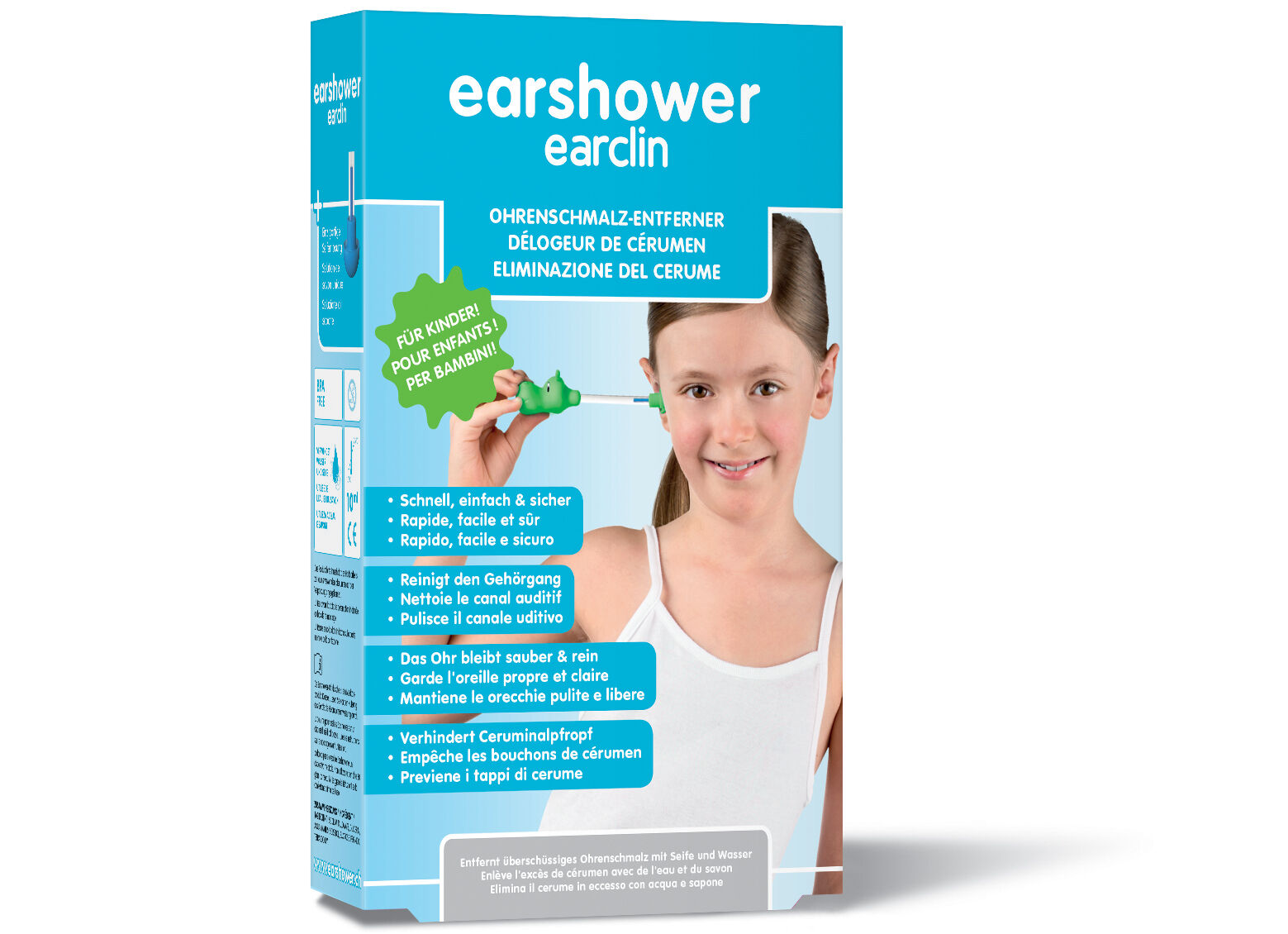 EARSHOWER earclin Bambini per la rimozione del cerume