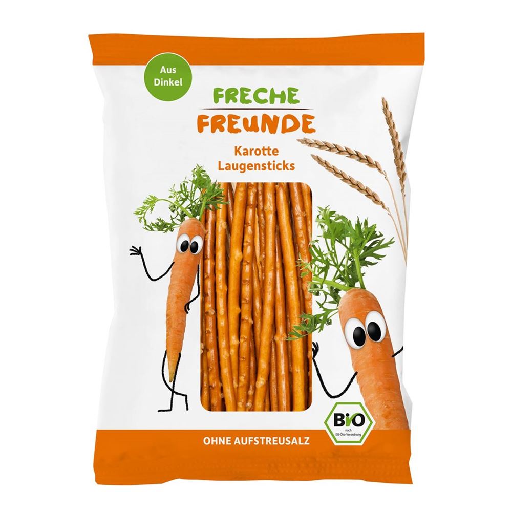 FRECHE FREUNDE Bastoncini di pretzel alla carota Btl 75g