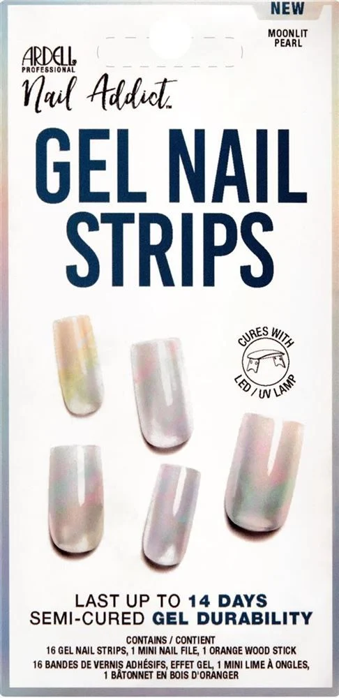 ARDELL Nail Addict Gel Strips Moonlit Pearl 16 pezzi