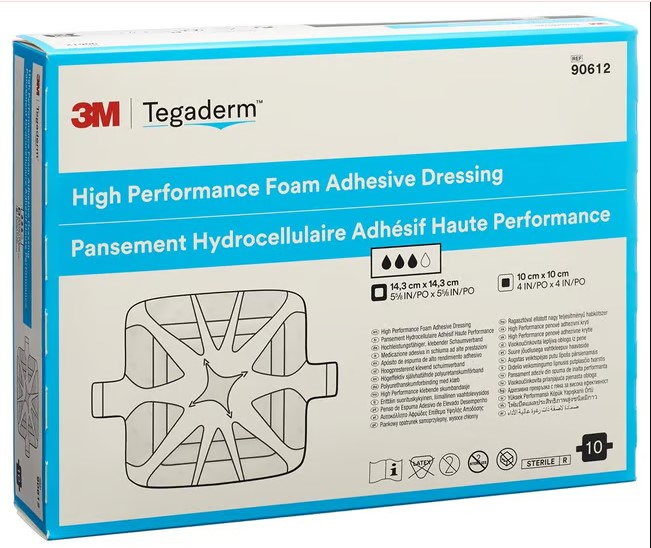 3M TEGADERM FOAM HP schiuma compressa 10x10cm adesivo 10 pezzi