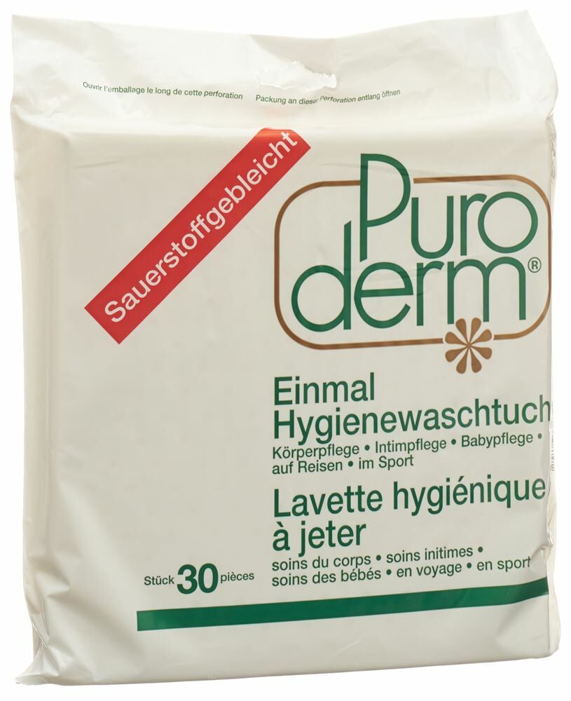 PURODERM Salviette igieniche monouso 30 pezzi
