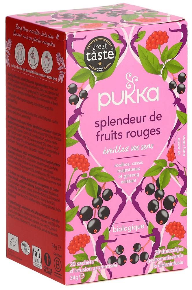 Pukka Splendeur fruits rouges tè biologico Btl 20 pezzi