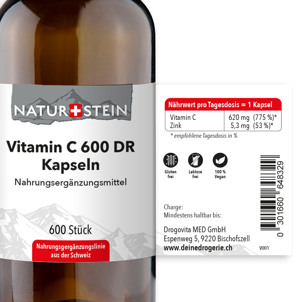 Natural Stone Vitamina C 600 DR Capsule 600 Capsule