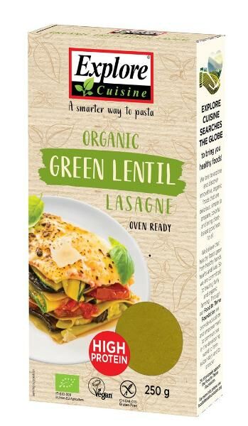 EXPLORE CUISINE Lasagne di lenticchie verdi biologiche 250g