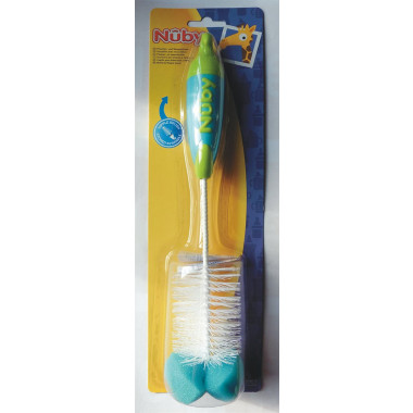 Spazzola per biberon Nuby standard con spazzolino per capezzoli incluso
