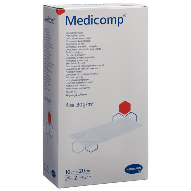 Medicomp 4 pieghe S30 10x20cm sterile 25 x 2 pezzi