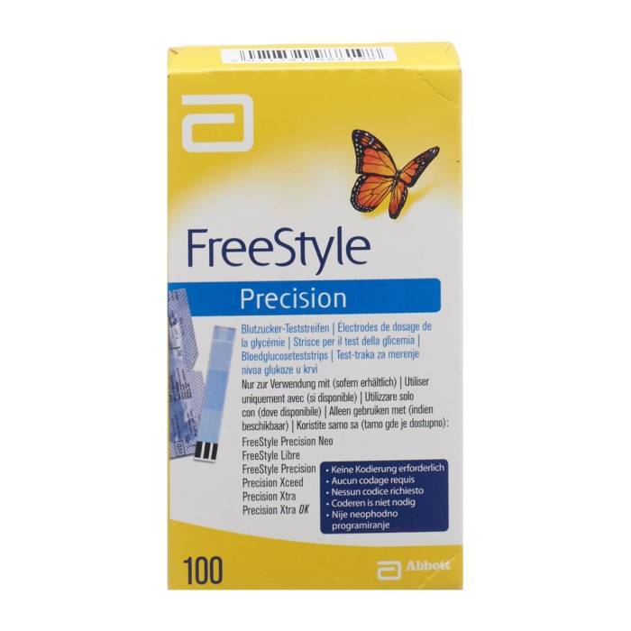 ABBOTT FREESTYLE Strisce reattive di precisione 100 pezzi