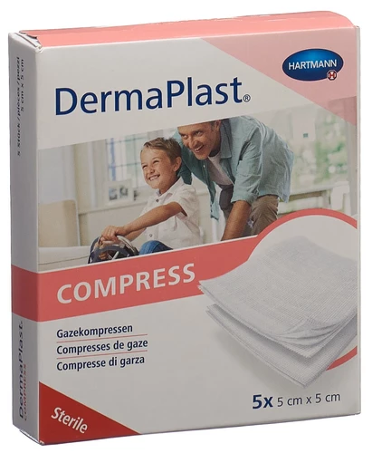 DERMAPLAST Compresse 5x5cm 8-fold 5 x 2 pezzi