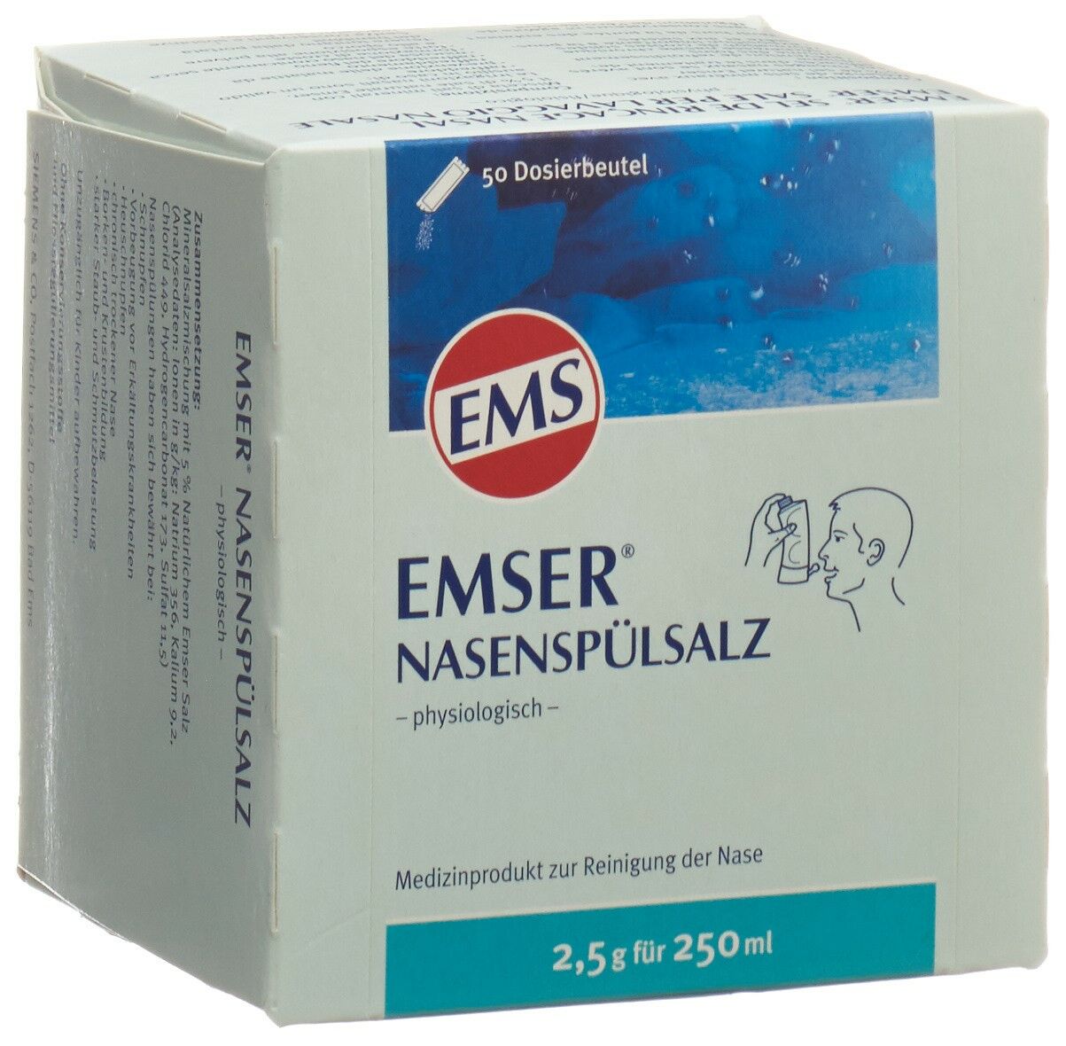 Emser - Sale per risciacquo nasale 50 x 2,5 g
