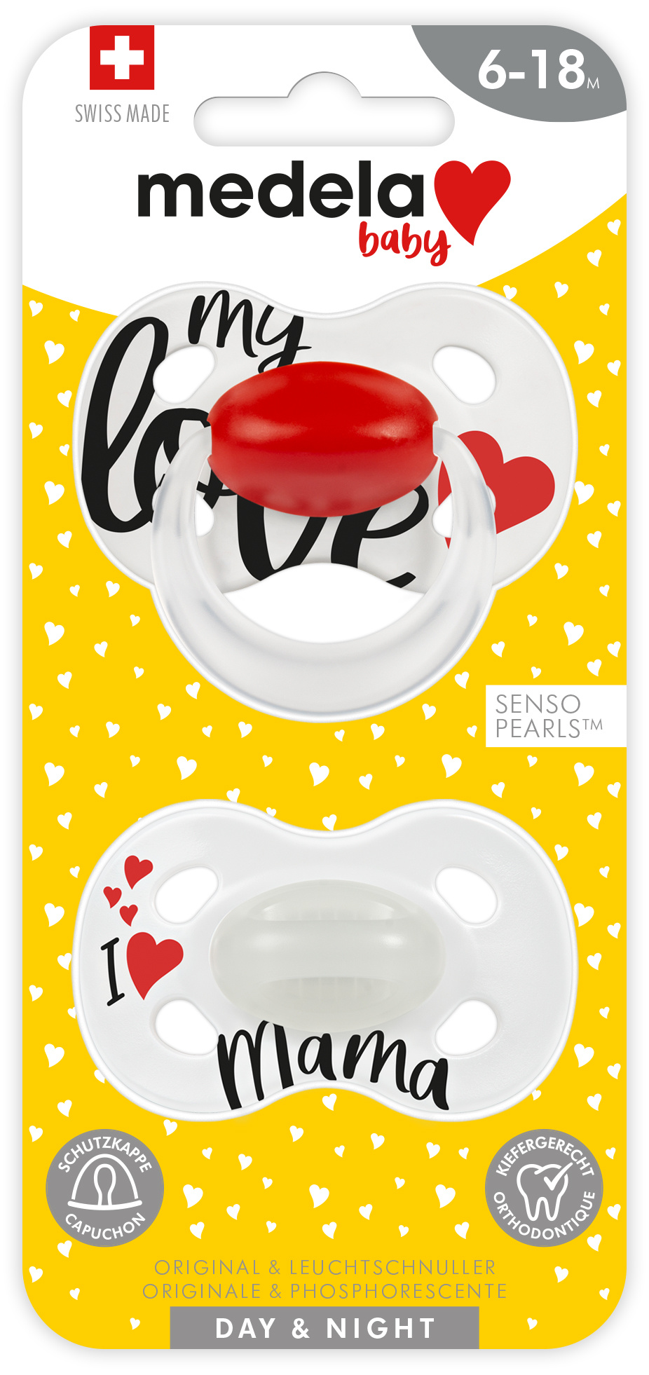 Medela Baby Nuggi Day&Night 6-18 Sig Love 2 pezzi