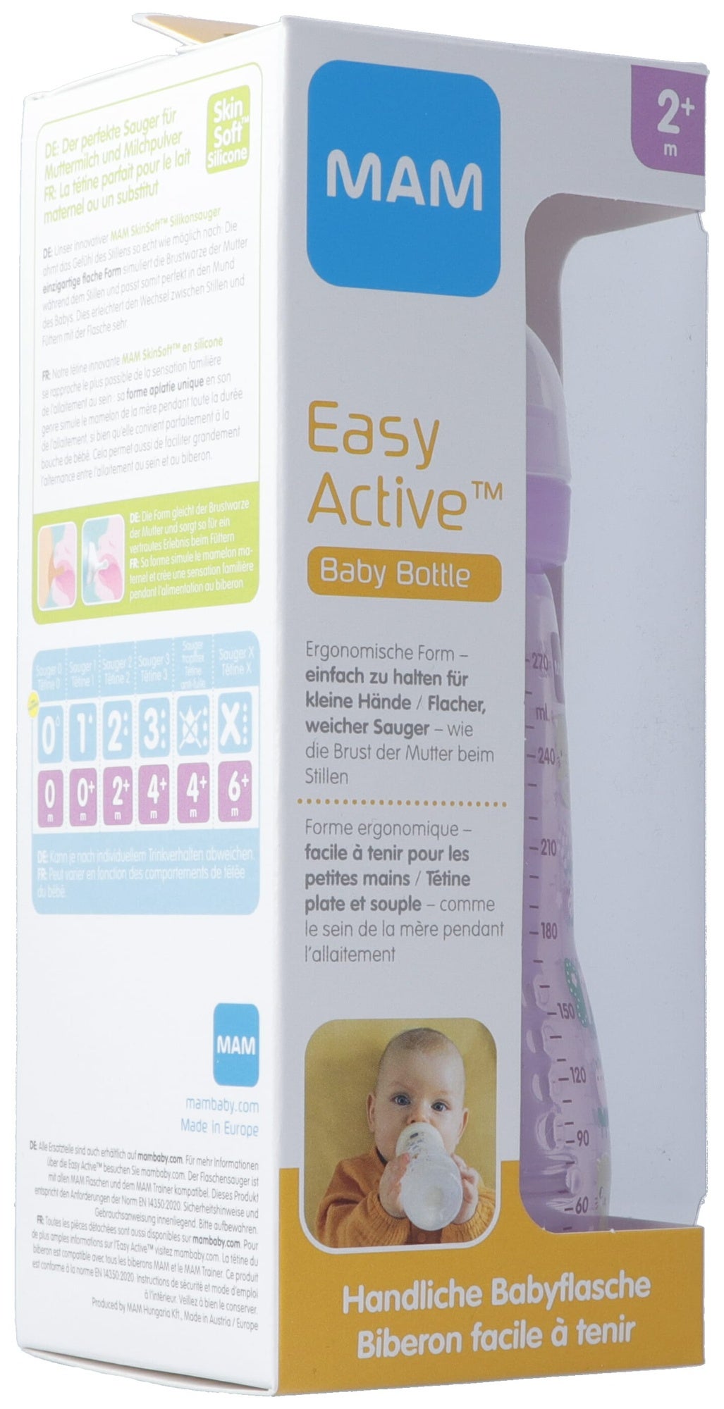 MAM Easy Active Biberon 270ml 2+ mesi Ragazza