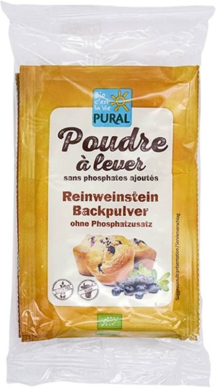 Lievito in polvere Pural crema di tartaro fosfato fr bio 3 x 21g