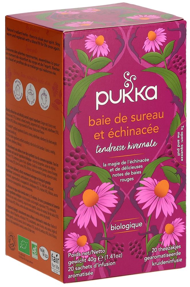Pukka Baie de Sureau&Échinacée Tè biologico Btl 20 pezzi