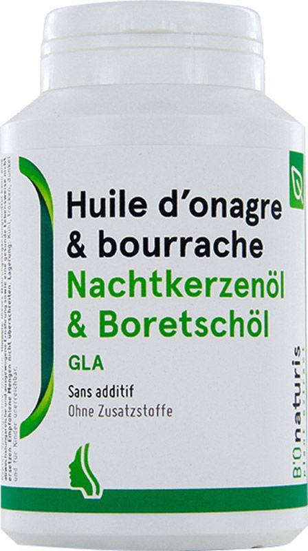 BIOnaturis Olio di enotera e olio di borragine in capsule 500mg Bio 180 Capsule