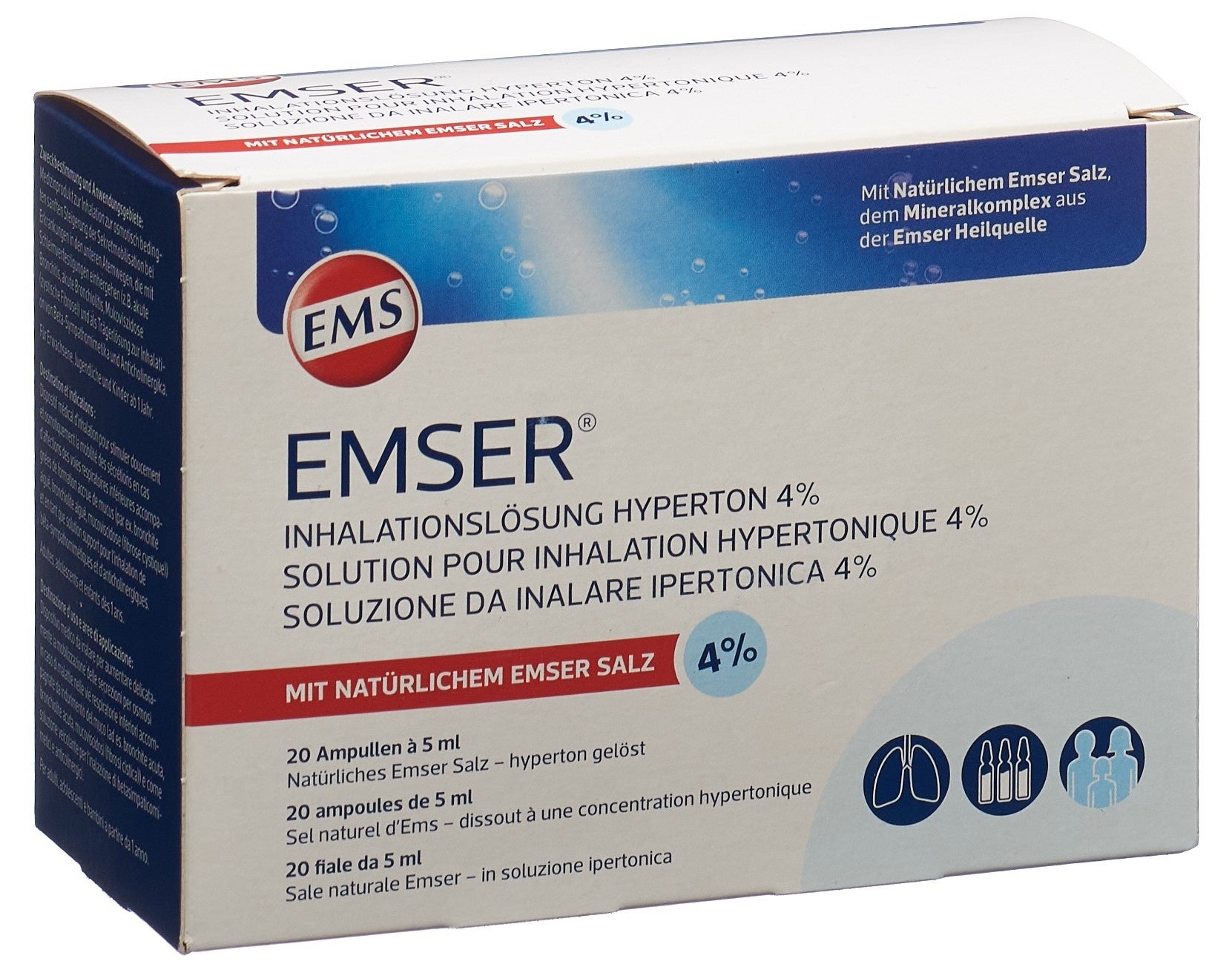 Emser soluzione per inalazione 4 % ipertonica 20 pezzi