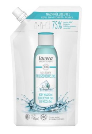 Lavera Care Gel Doccia Basis Sensitiv 2in1 ricarica sacchetto Btl 500ml