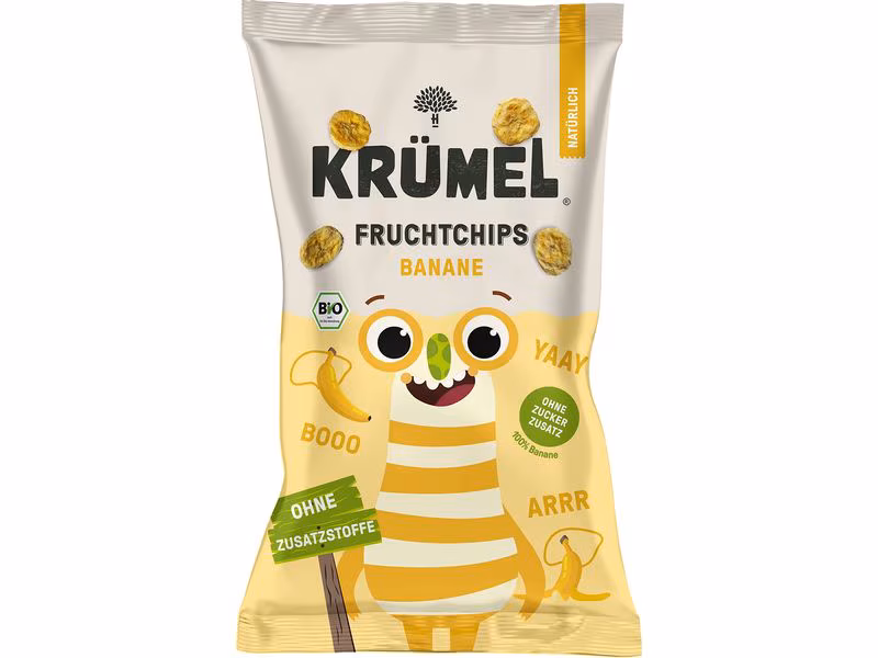 KRÜMEL Chips alla frutta alla banana, bustina da 15 g